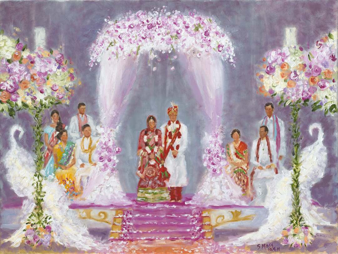 Live painting wedding ceremony, Susan Moss Cooper